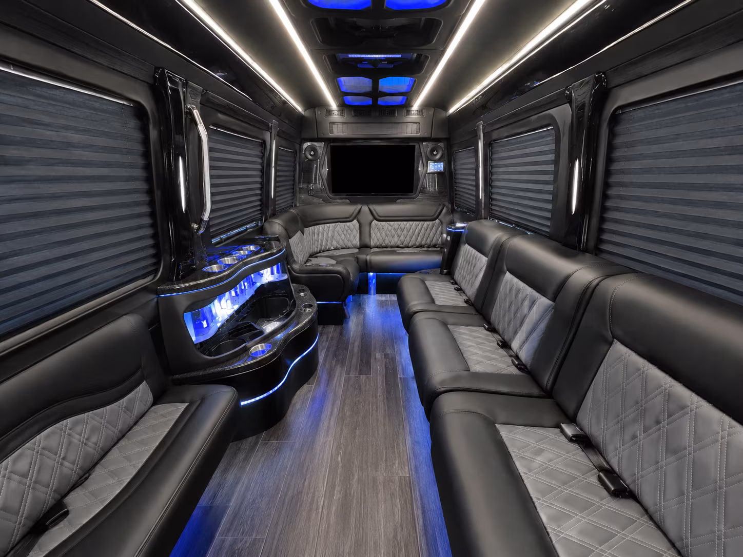 cedar hill 50 passenger party bus inside