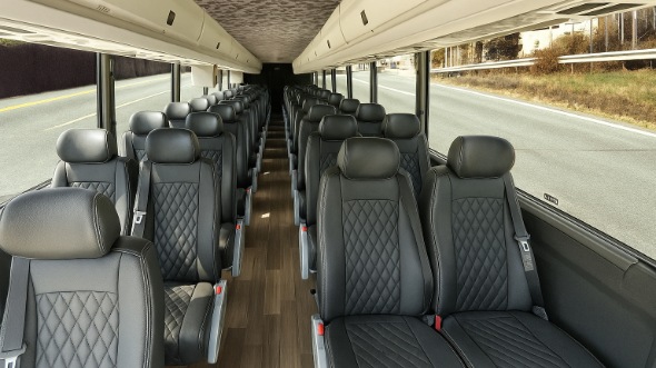 Interior of Charter Bus Company Cedar Hill's 15 Passenger Minibus in Cedar Hill