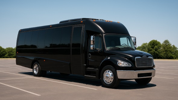 Exterior of Charter Bus Company Cedar Hill's 28 Passenger Mini bus in Cedar Hill