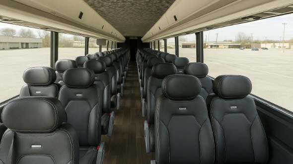 Interior of Charter Bus Company Cedar Hill's 28 Passenger Mini bus in Cedar Hill