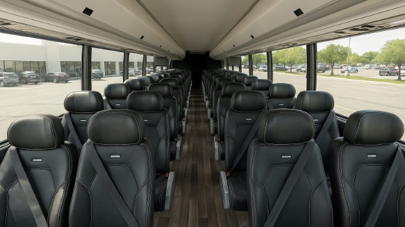 Interior of Charter Bus Company Cedar Hill's 30 Passenger Minibus in Cedar Hill