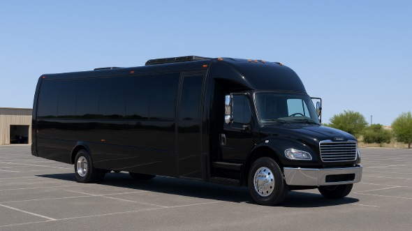Exterior of Charter Bus Company Cedar Hill's 35 Passenger Minibus in Cedar Hill