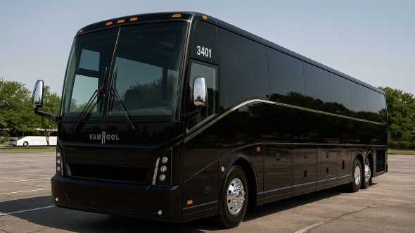 Exterior of Charter Bus Company Cedar Hill's 50 Passenger Charter Bus in Cedar Hill