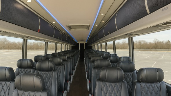 cedar hill 50 passenger charter bus inside