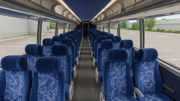 cedar hill 54 passenger charter bus inside