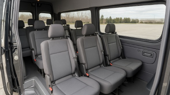 cedar hill sprinter van with driver inside